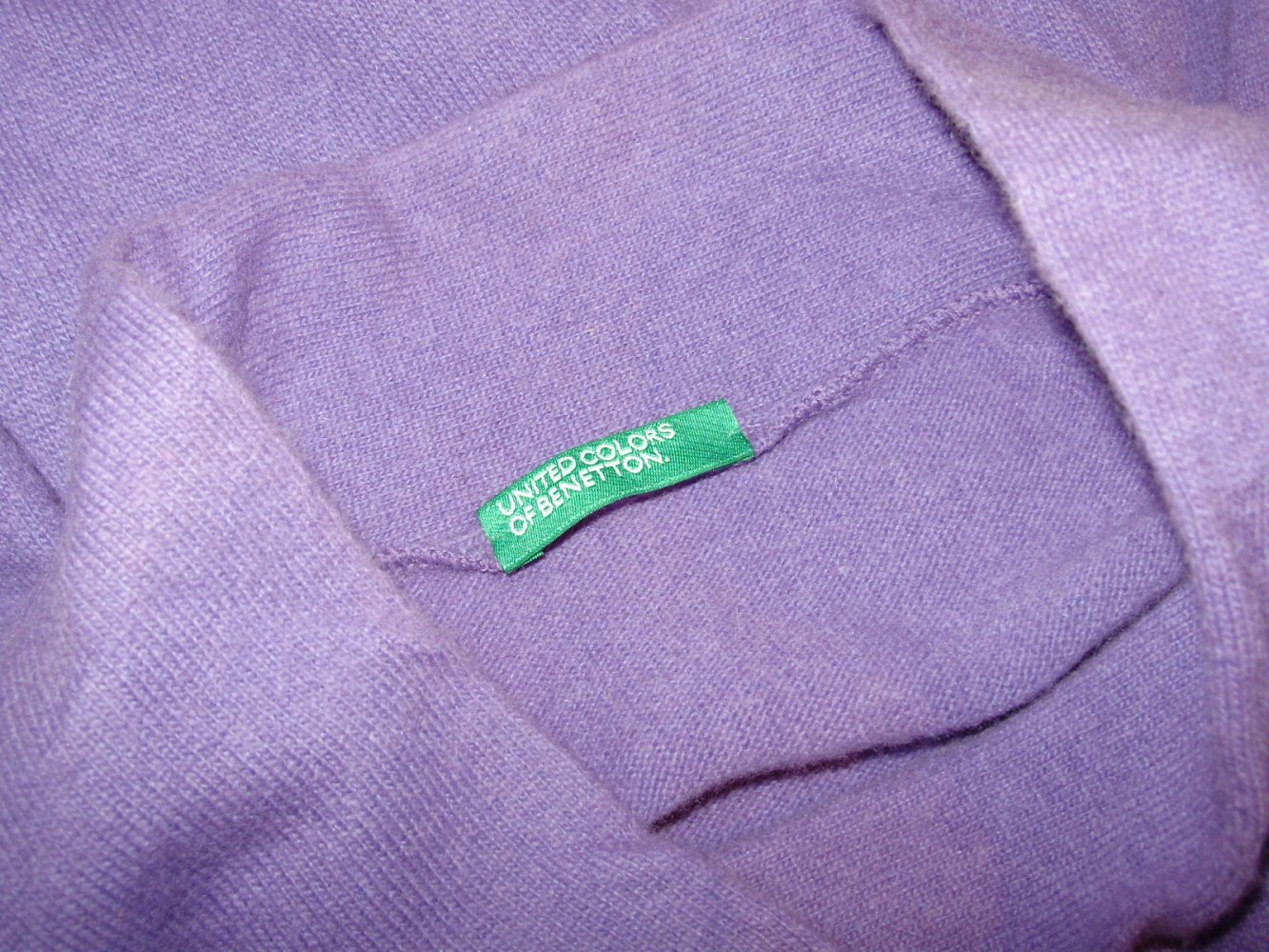 benetton Strickkleid lila Wolle / Angora S