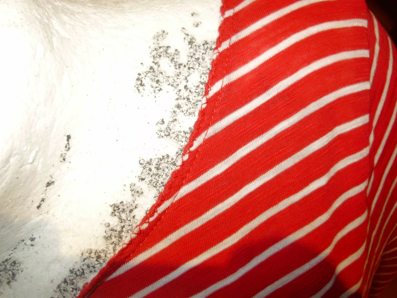 benetton Shirt rot-weiße Streifen S passend