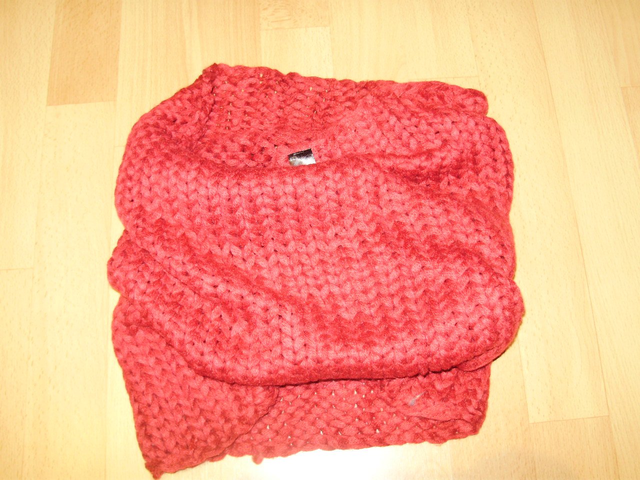 Schal Grobstrick weich Rot NEU