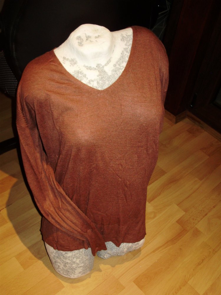 Oysho Feinstrick Pullover braun weich leger M