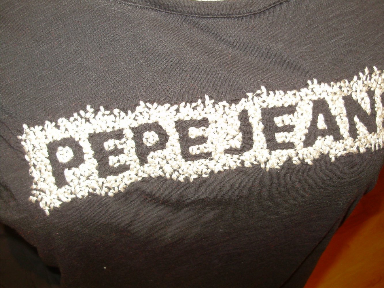 Pepe Jeans LA Shirt schwarz Stickerei S = M/ L