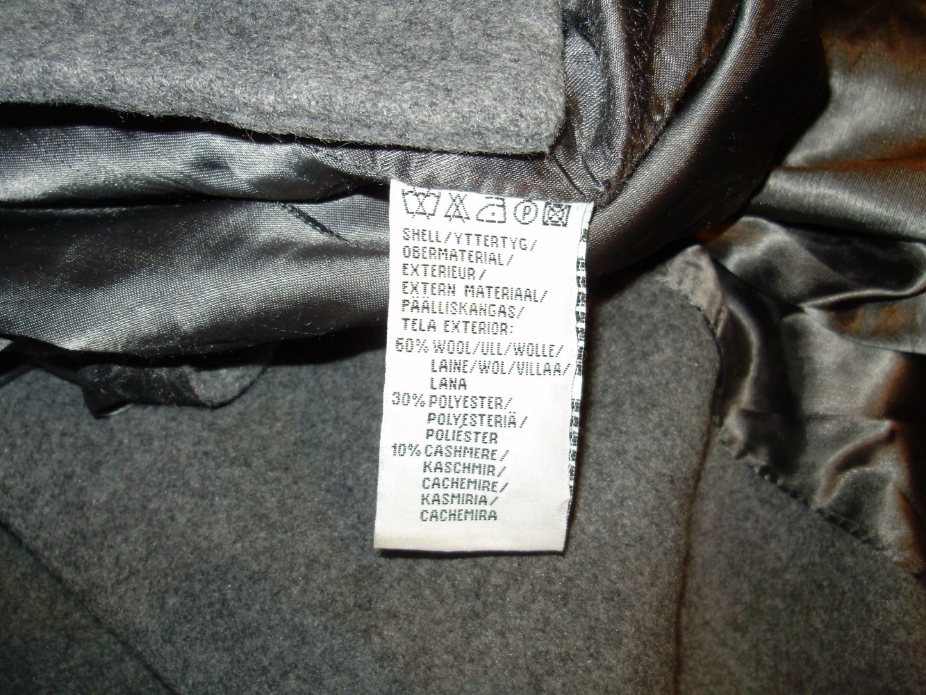 H&M Mantel grau Wolle Kaschmir M passend