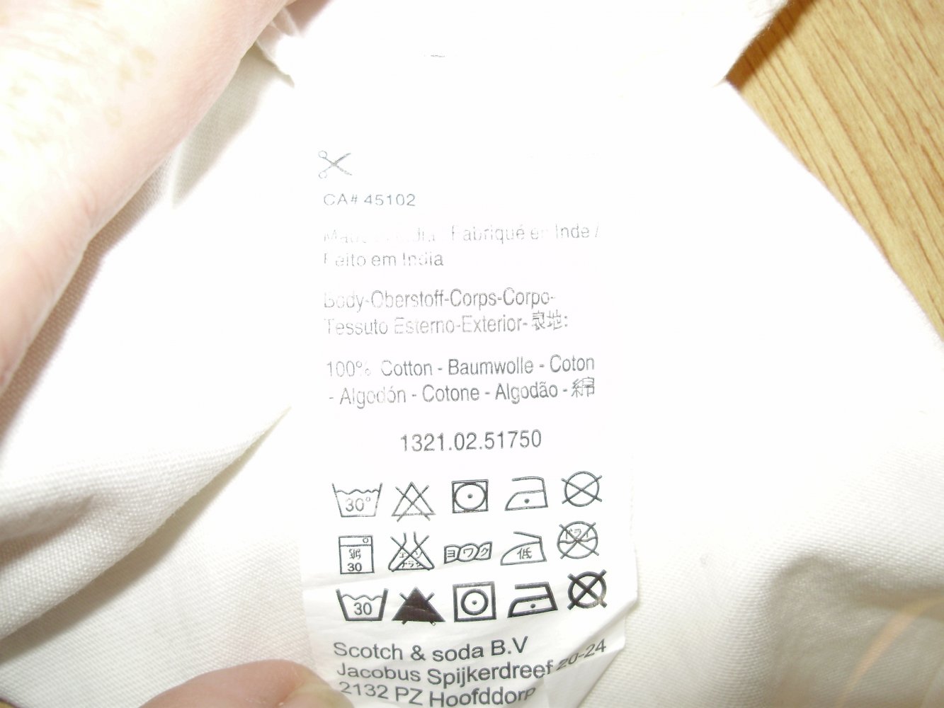 Maison Scotch Shirt creme Print Gr 4 = L