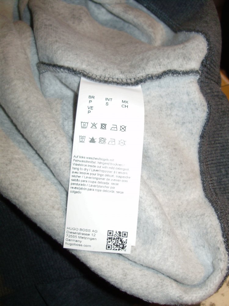 Hugo Boss Hoodie grau Silber S = M