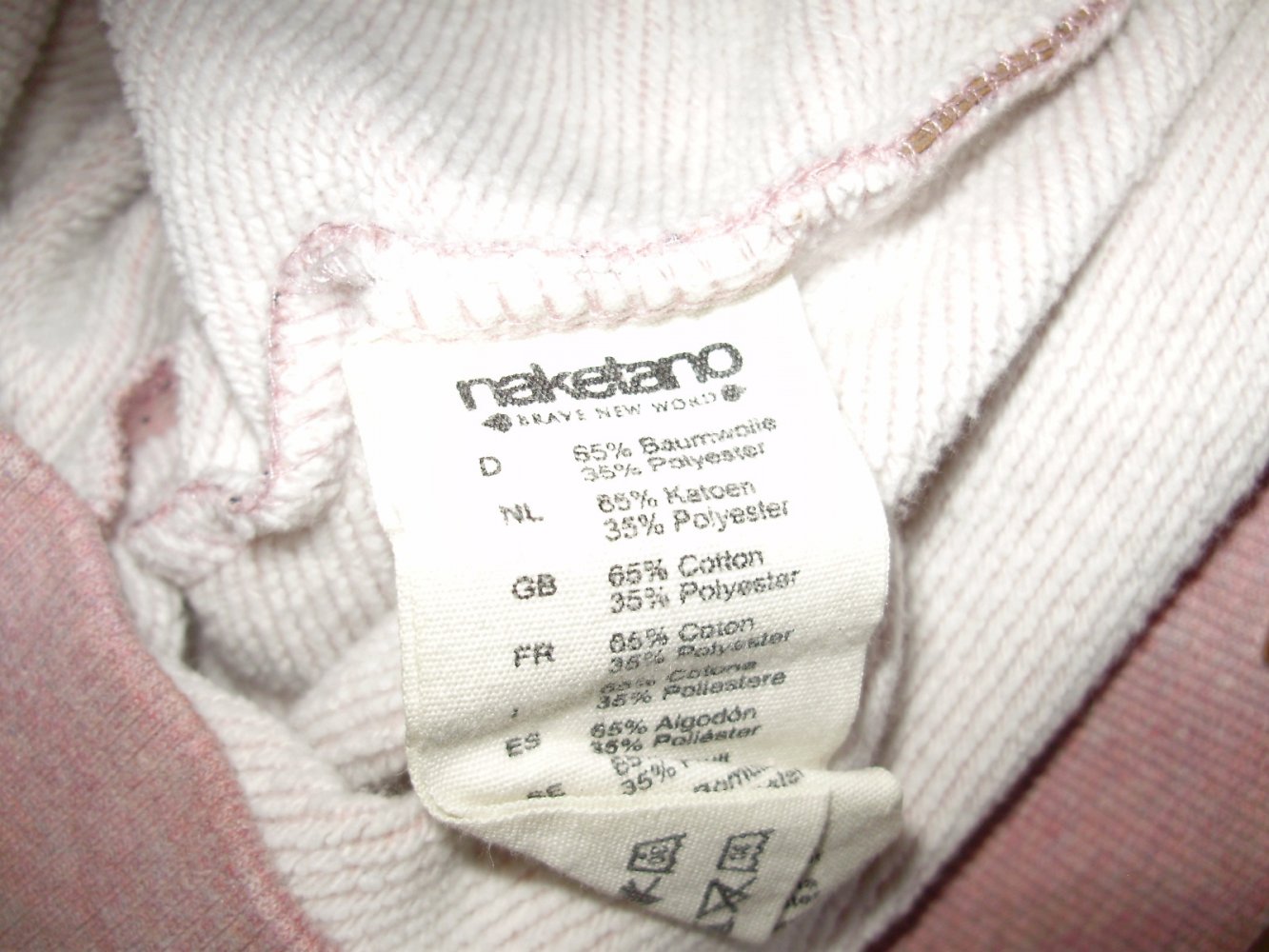 Naketano Sweat Hoodie rosa Anker S