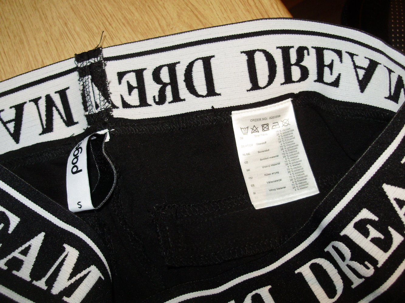 Hose Stretch schwarz breiter Gummibund S Nagelneu