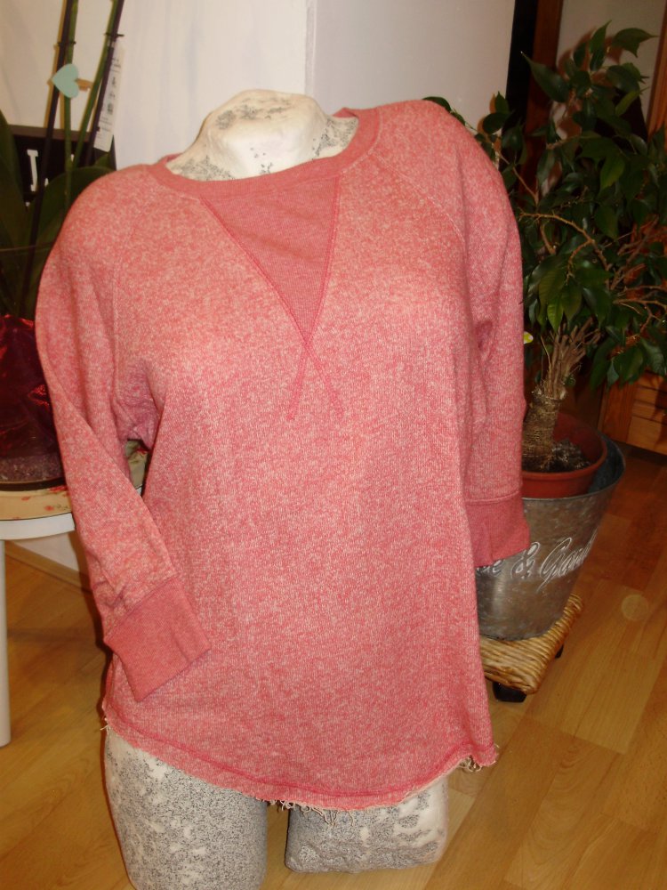 Quiksilver Sweat Vintage rot meliert Gr XS / S wie neu