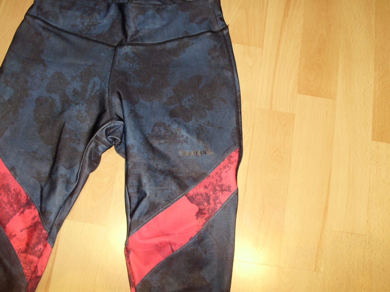 Desigual Leggings blau/ schwarz pink S