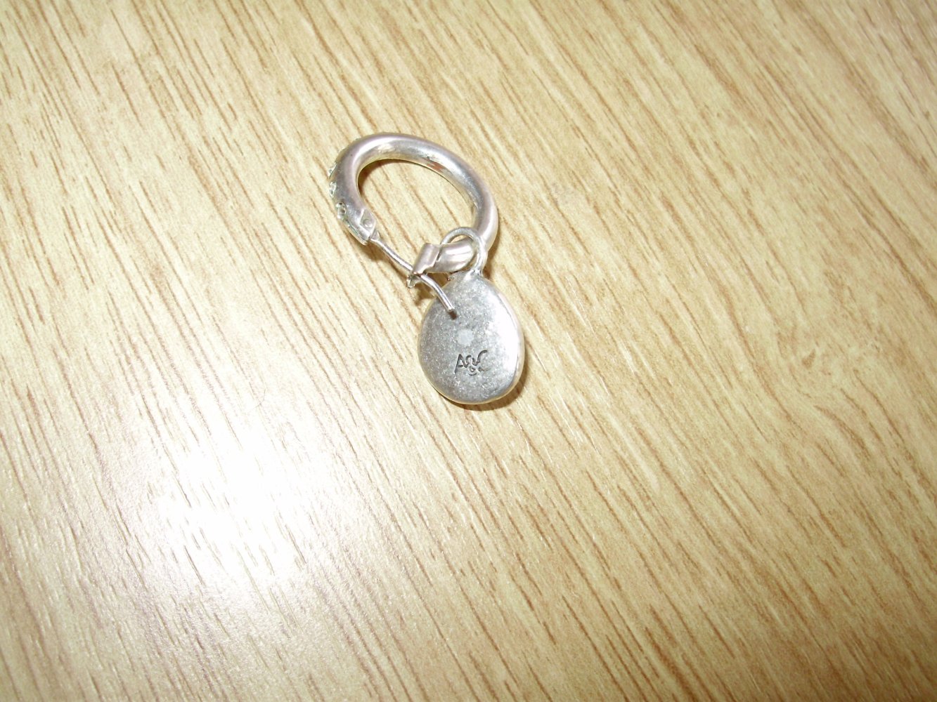 A&L Creolen mit Anhänger Stein grau