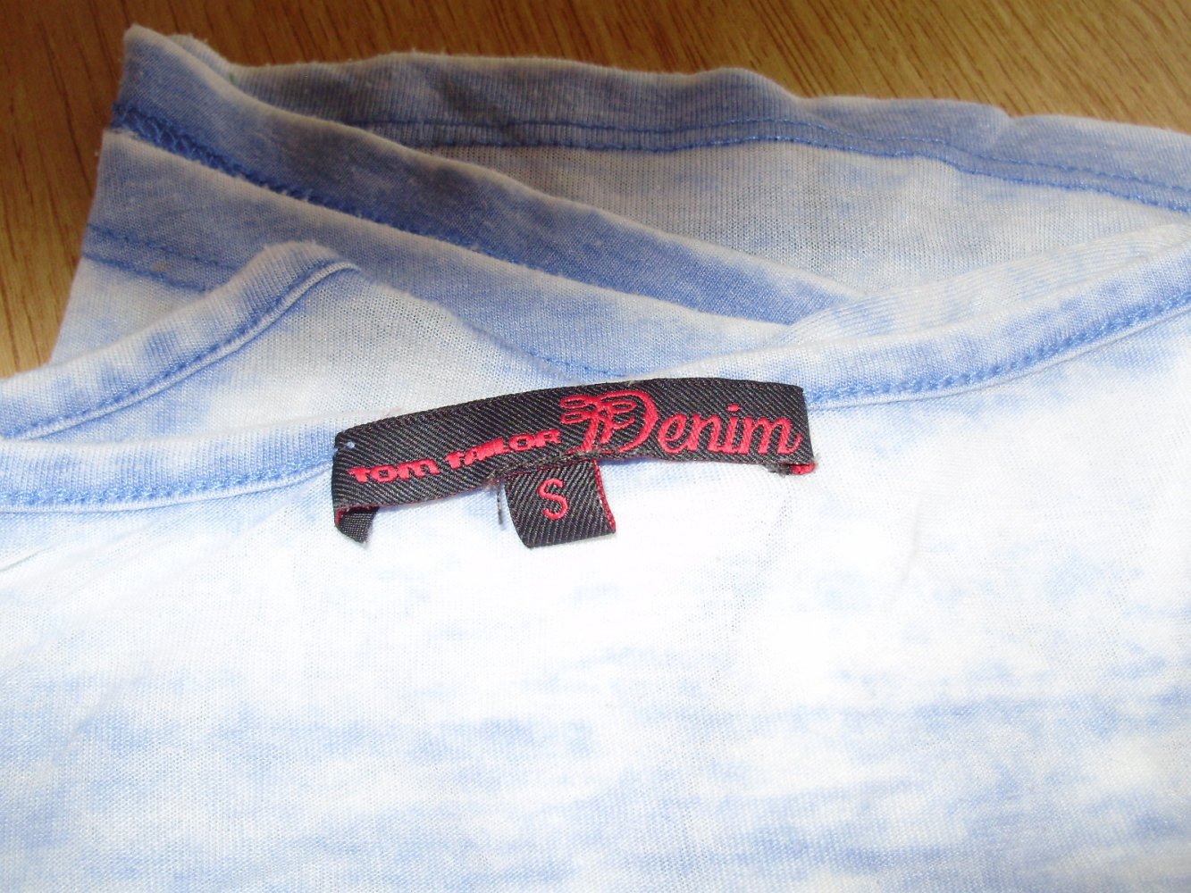 Tom Tailor Shirt hellblau Batik S M