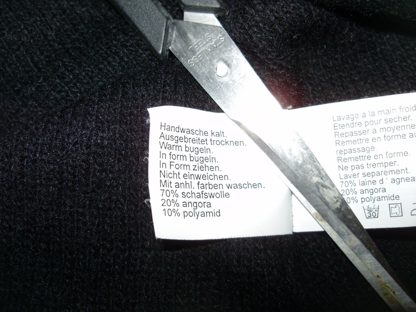 Inwear Pullover schwarz Schafswolle Angora M