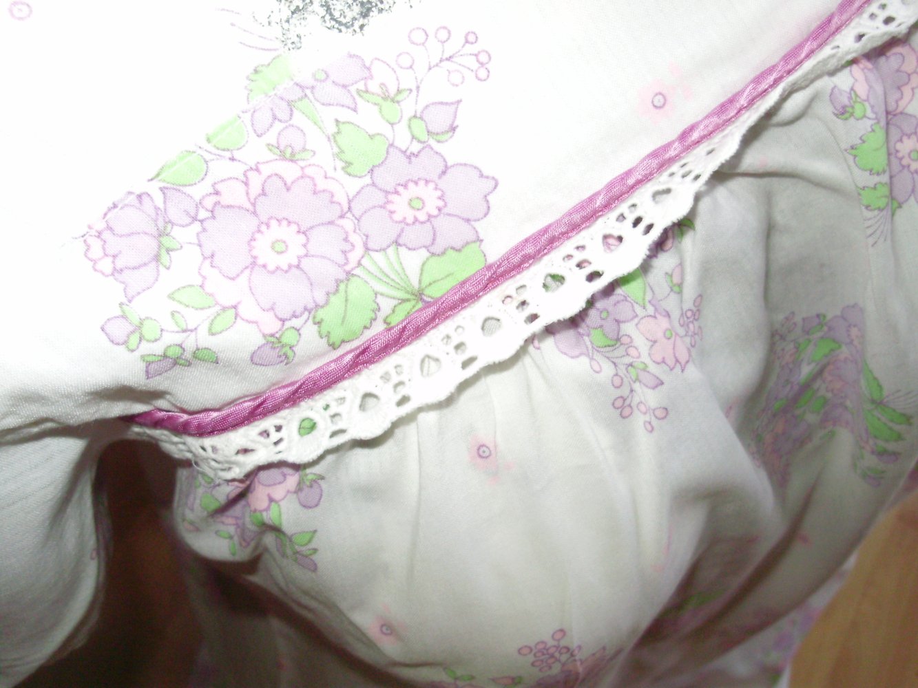 Nachthemd weiß rosa Blüten Gr 38 wie neu