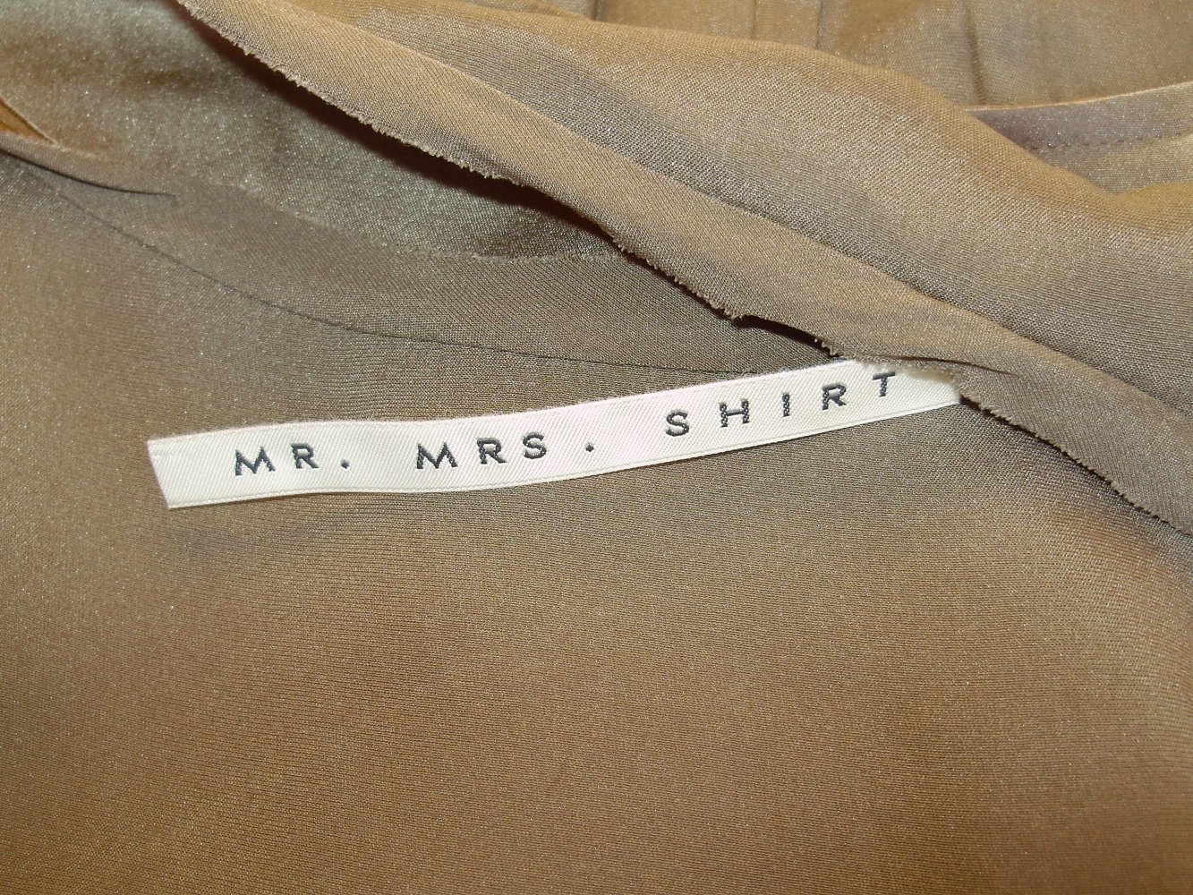 Mr. Mrs. Shirt 94% Seide Gr M braun