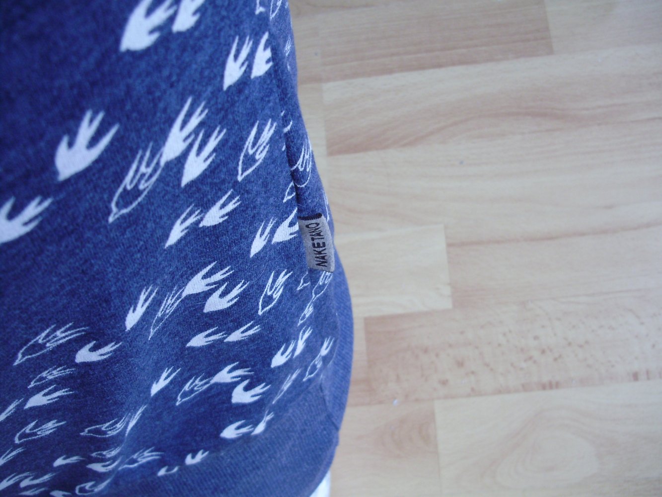 Naketano Shirt blau Schwalben breites Bündchen L