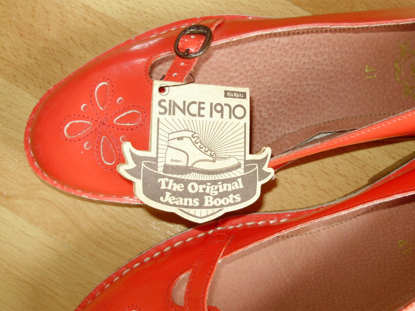 Kickers Ballerina rot Lackleder 41 NEU Etikett