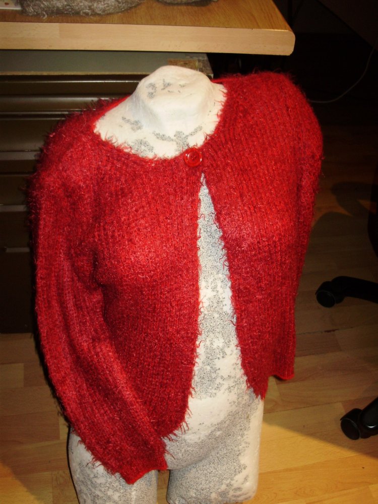 Cardigan ausgefallen kuschel rot S