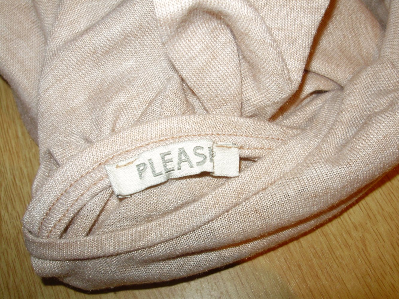 Please Shirt asymmetrisch hellbraun S