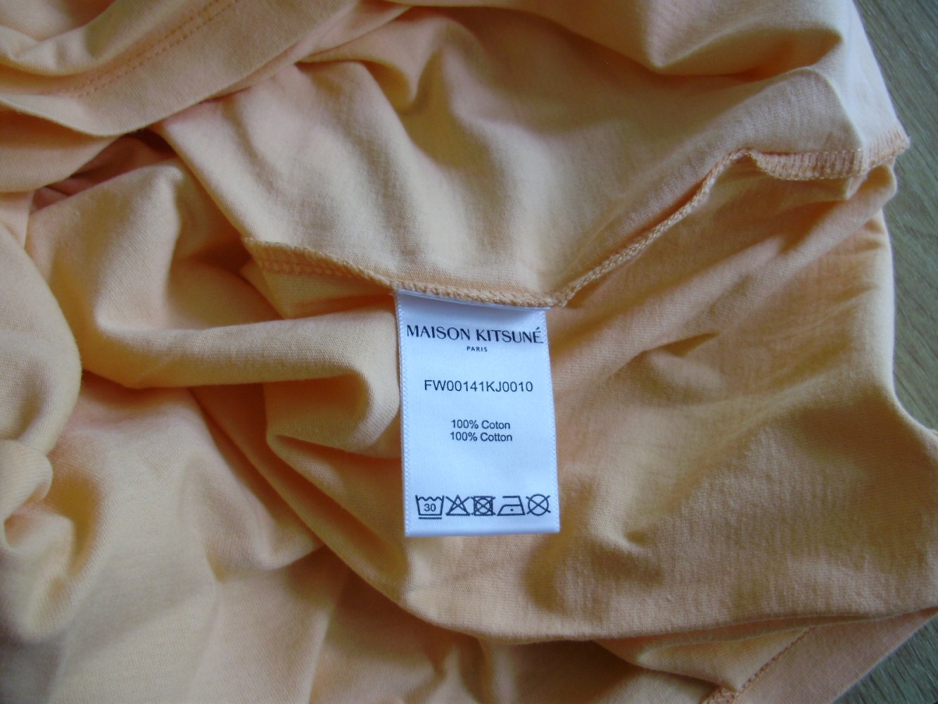 Maison Kitsune Shirt apricot Parisienne gestickt L