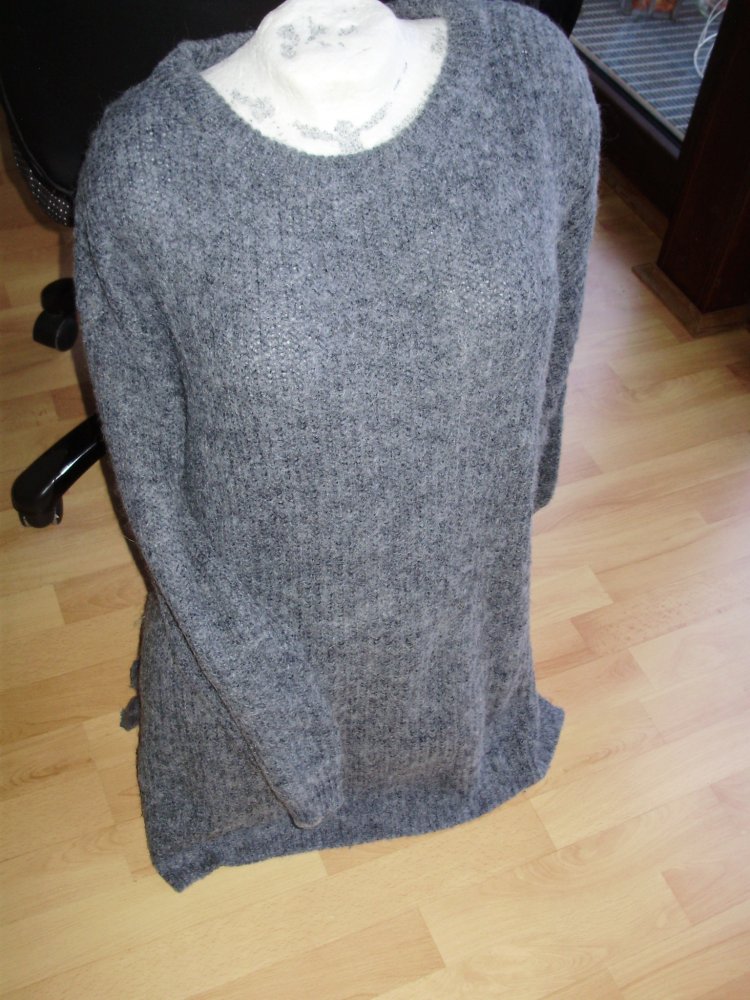 Pepe Jeans Kuschel Kleid grau Wolle / Mohair grau M L