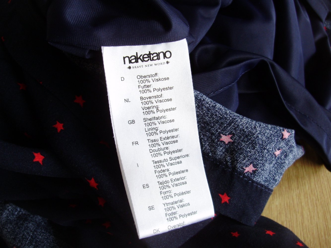 Naketano Kleid dunkelblau gefüttert L