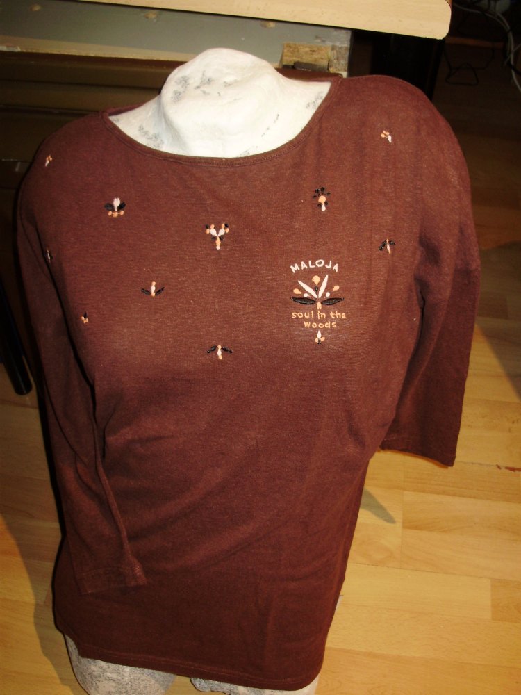 Maloja Shirt Langarm braun Rotkehlchen S