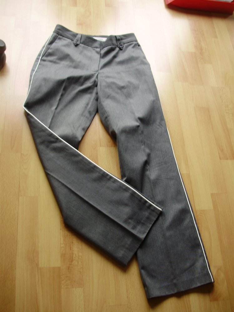 Tommy Hilfiger Hose Business grau Bundfalte Gr 6 = S
