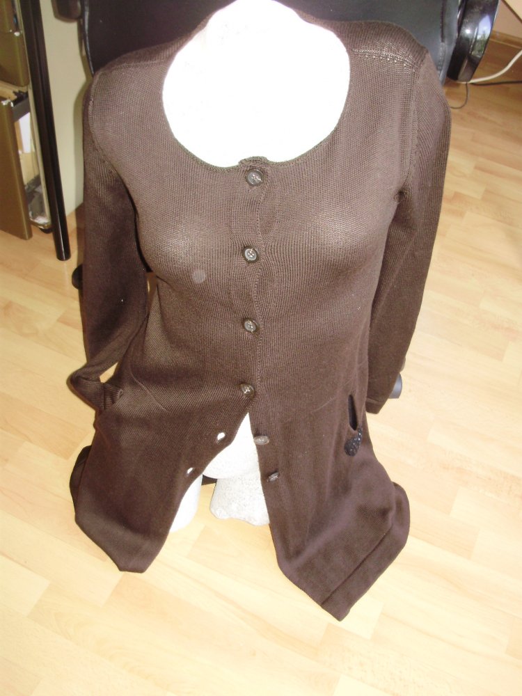 Twin Set Strickmantel braun 100% Wolle S