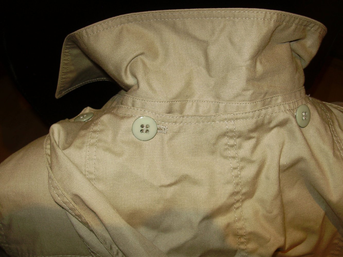 Trench beige Kapuze abtrennbar Gr 38/ 40