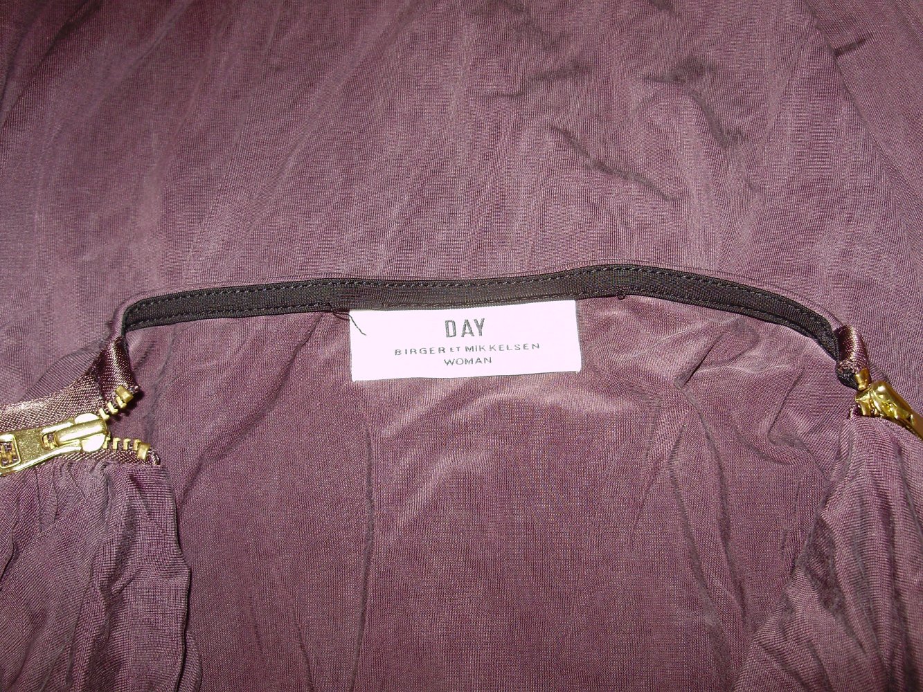 Day Birger & Mikkelsen Kleid purple leicht ausgefallen Wasserfall XS Seide