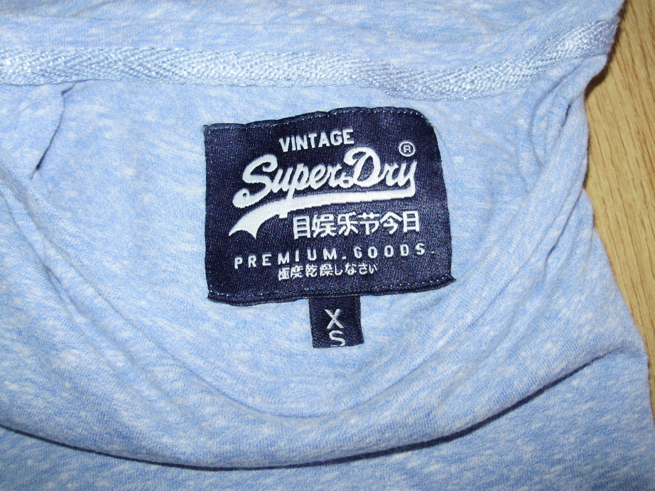 Superdry Shirt hellblau Tasche XS S