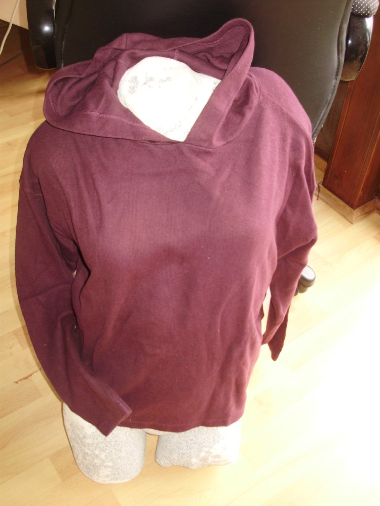 C&A Pullover Kapuze bordeaux XL