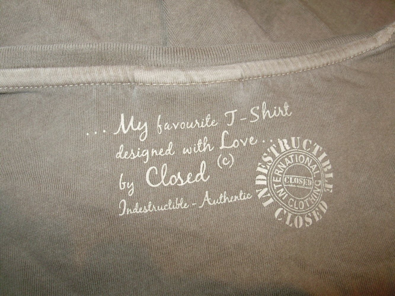 Closed Shirt grau Vintage V-Ausschitt S