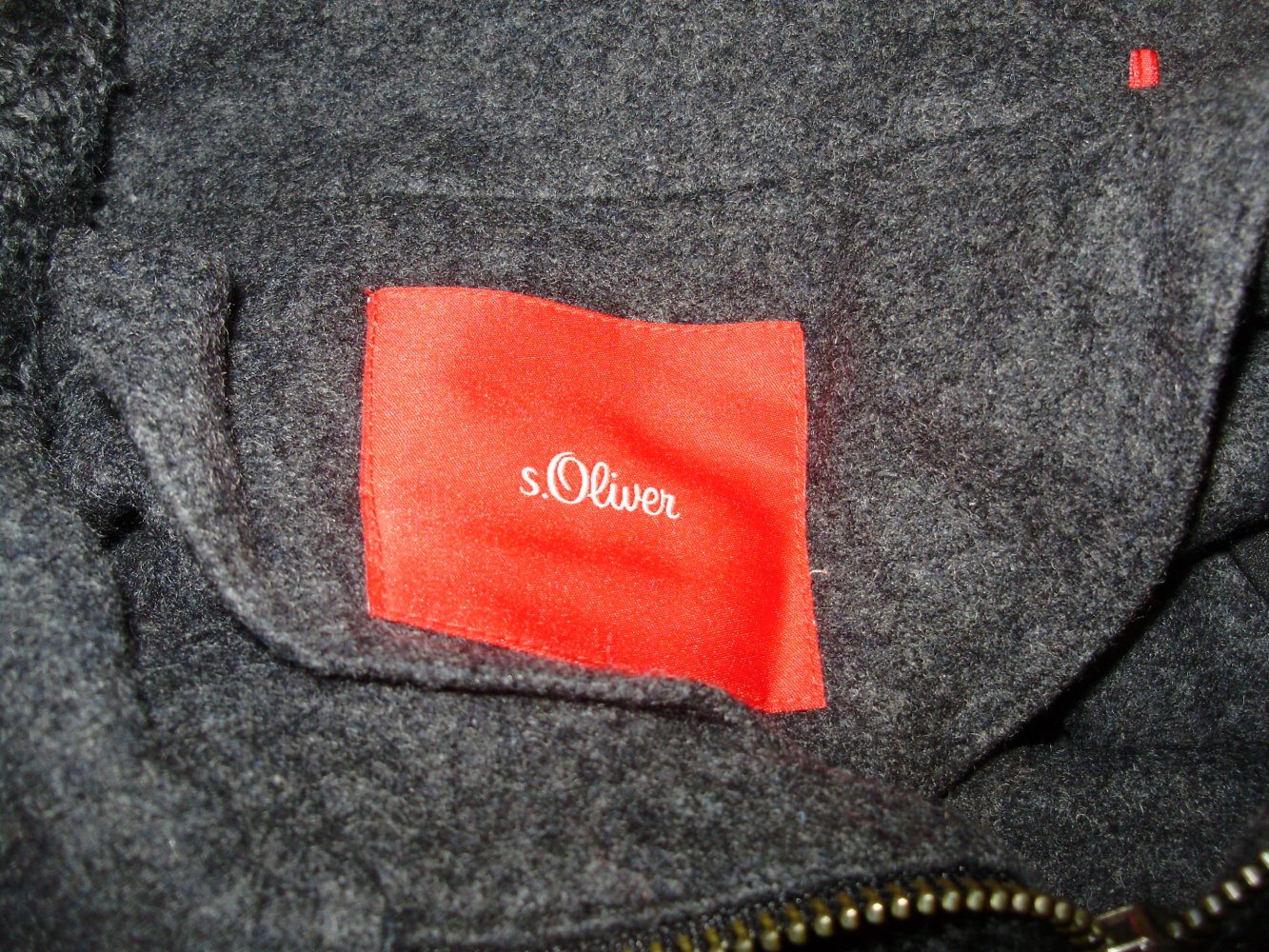 s. oliver Jacke dunkelgrau kuschelig warm Gr 38