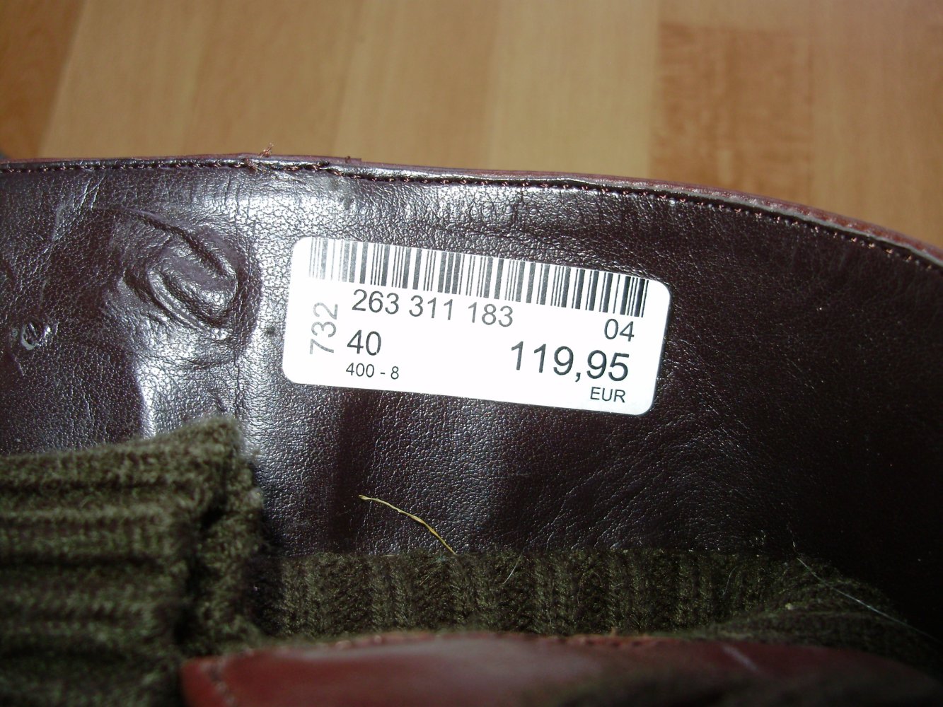 van der Laan Stiefel braun Leder Gr 40