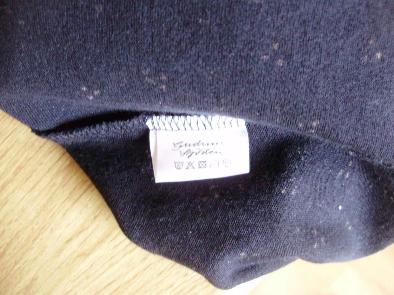 Gudrun Sjöden Kleid LA BW / Seide schwarz Muster midi S