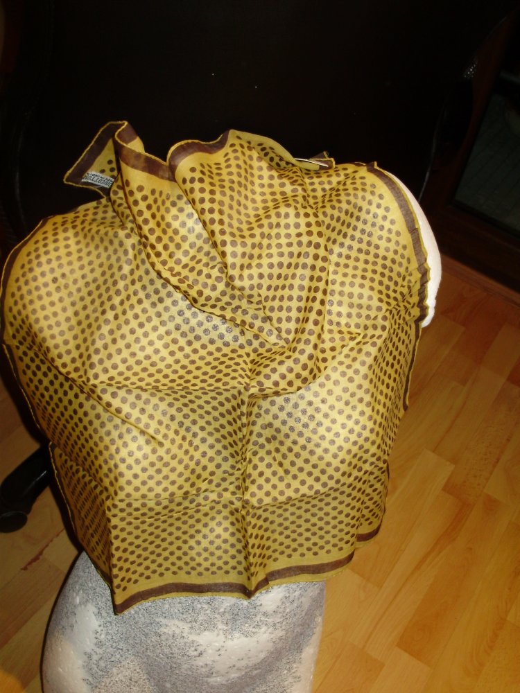 Tuch braun Dots Vintage 100% Baumwolle India Neu 