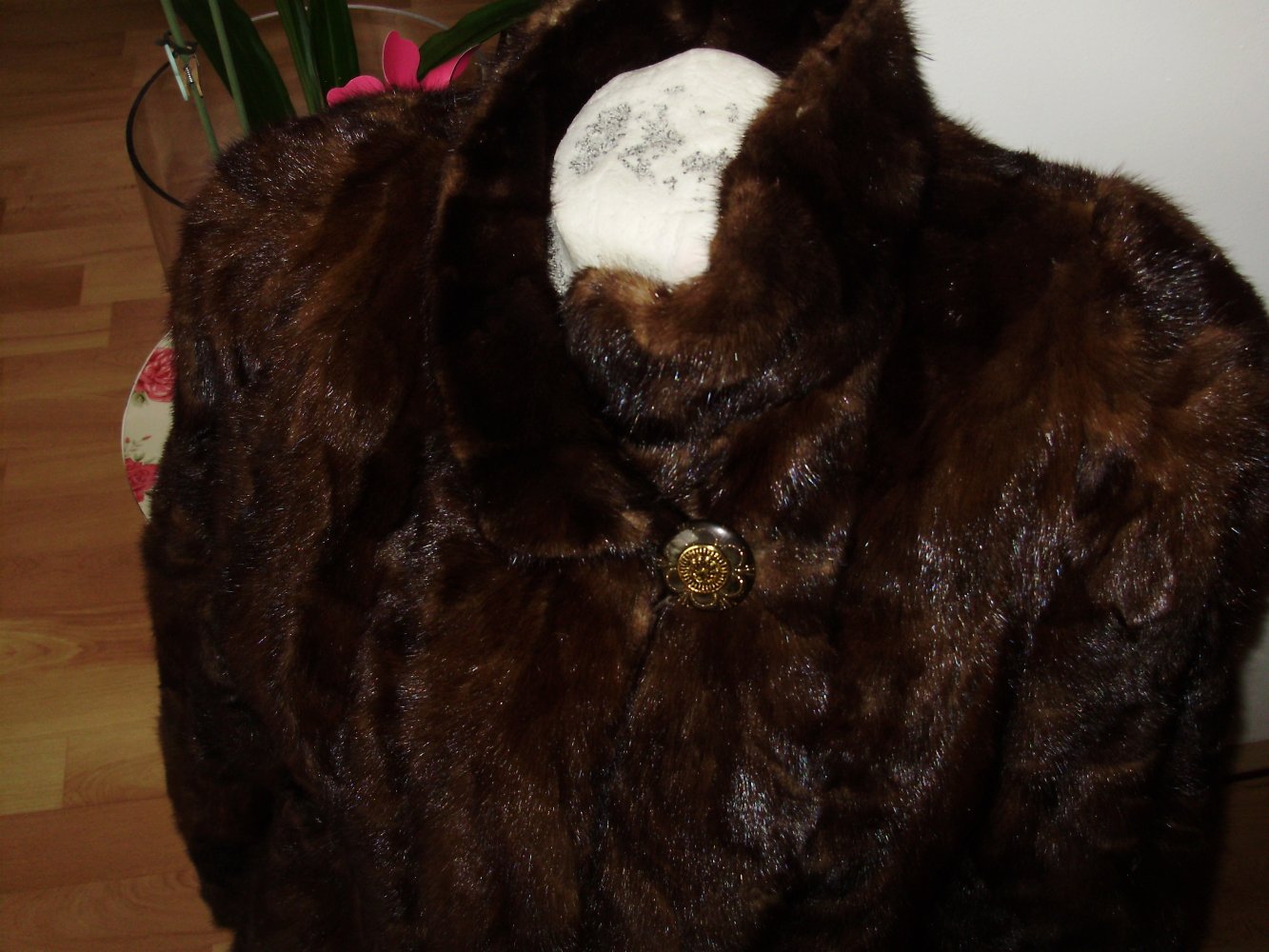 Fell Mantel Nerz braun Pelzhaus Kauper Gr M passend