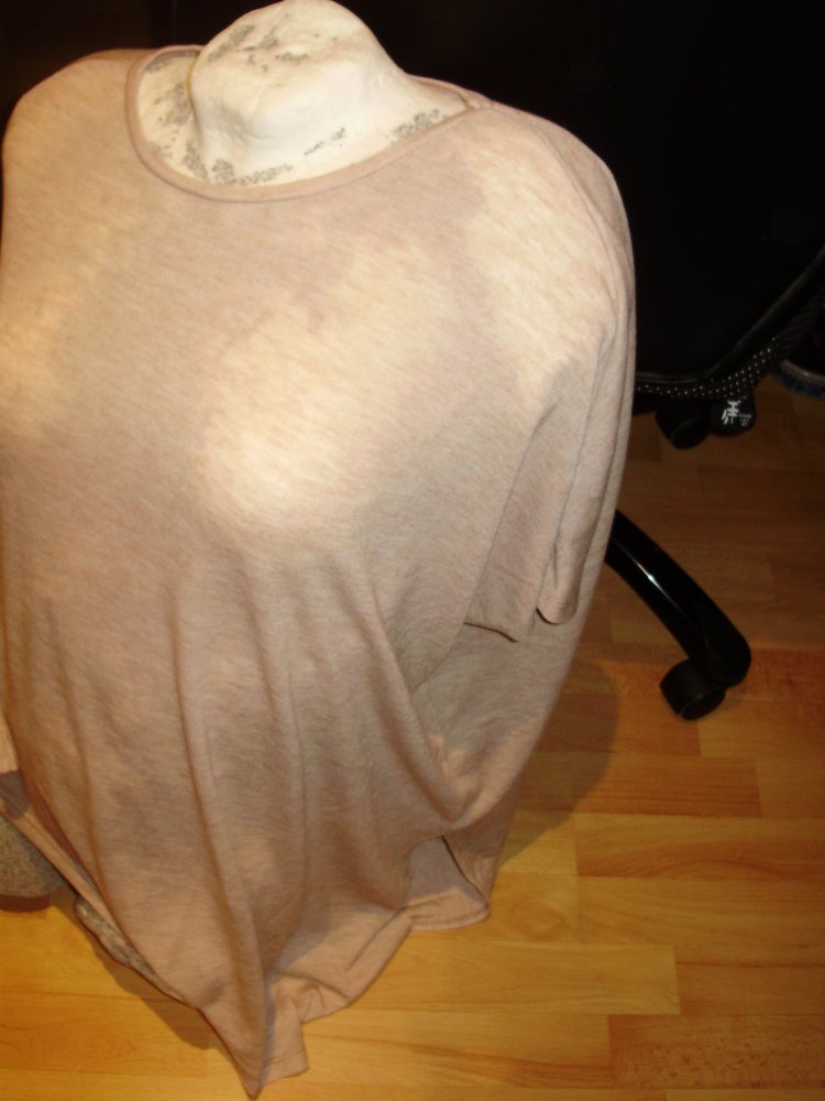 Please Shirt asymmetrisch hellbraun S