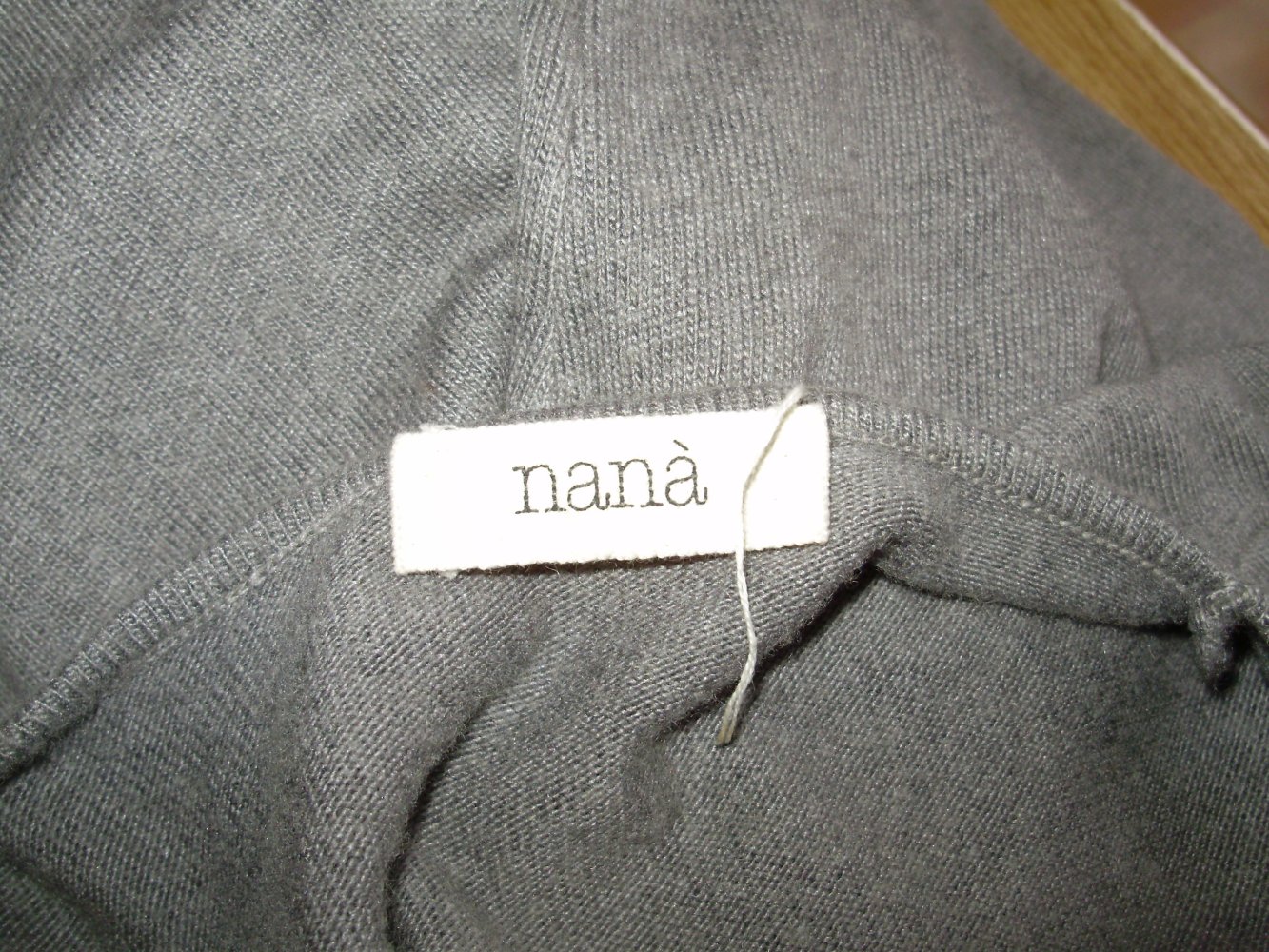 Nana Kleid grau Strick ausgefallen Wolle Kaschmir M passend