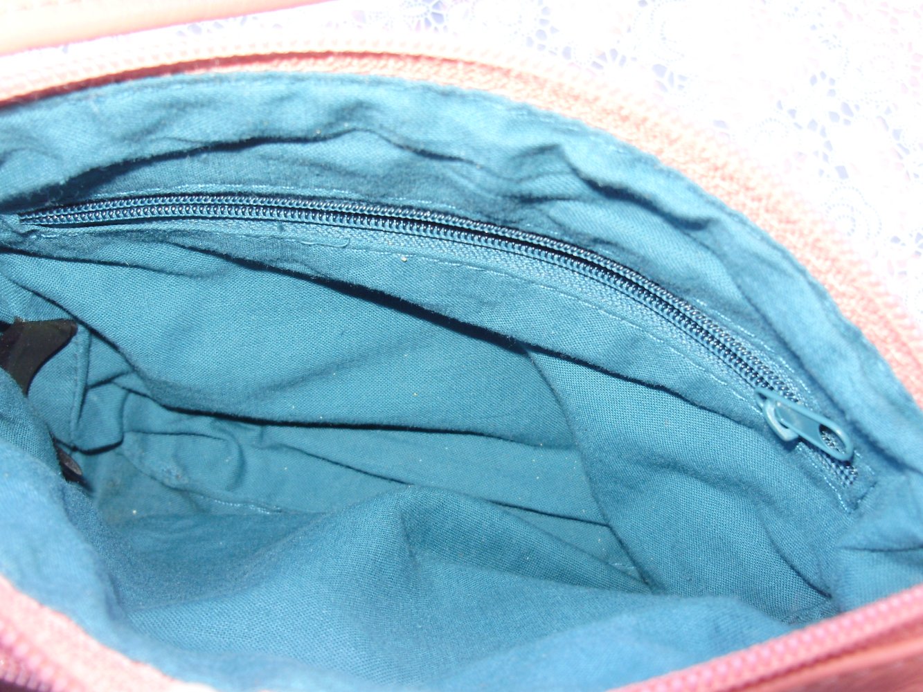 Echt Leder Tasche cross- bag lachsfarben