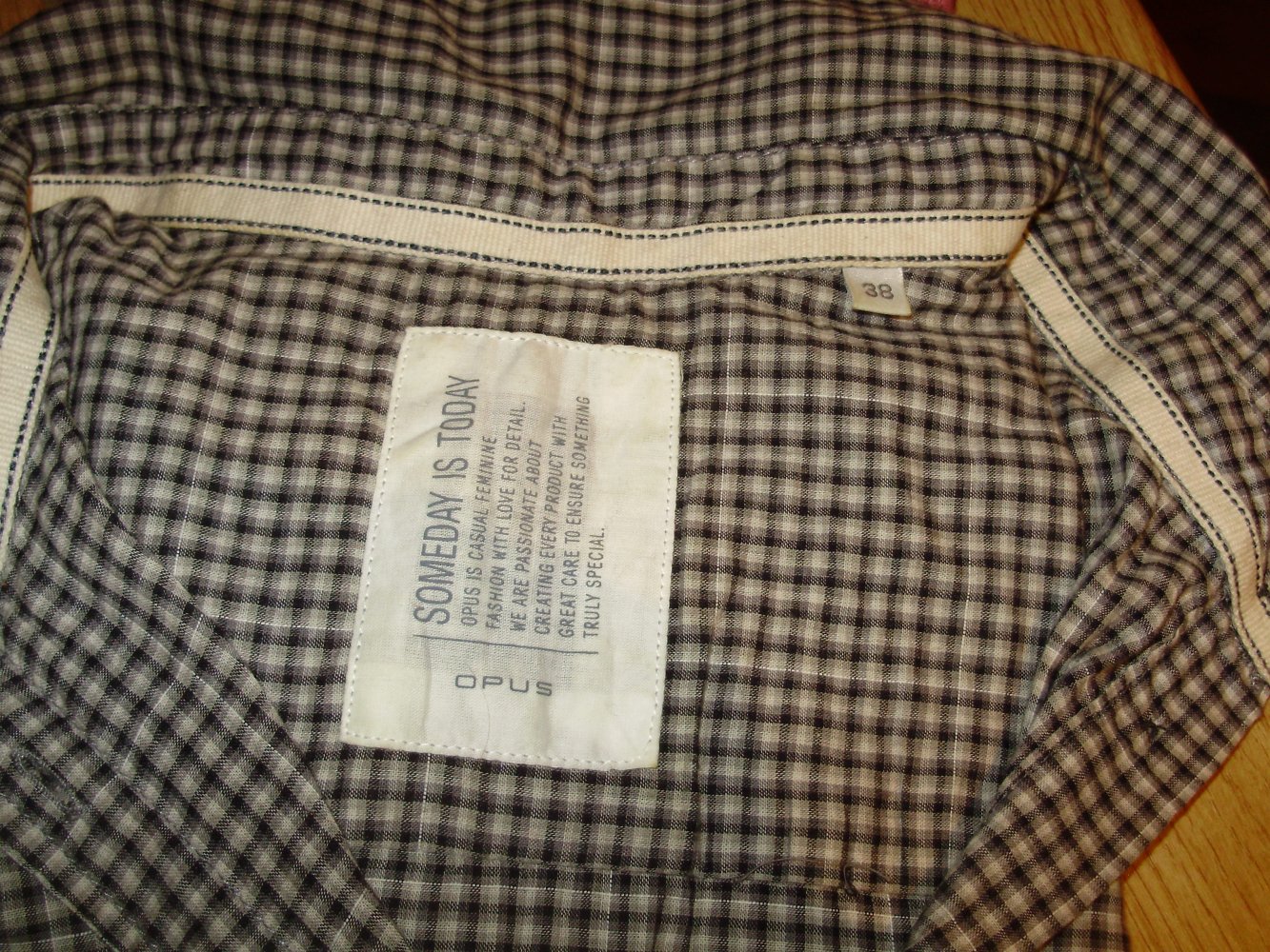 Opus Bluse Karo braun schwarz beige 38