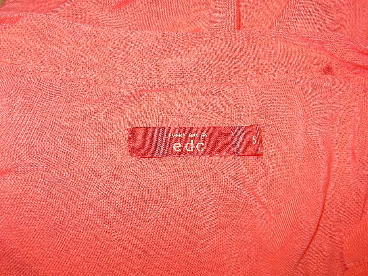 Esprit Bluse auffälliges Hummerrot verdeckte Knopfleiste Gr S