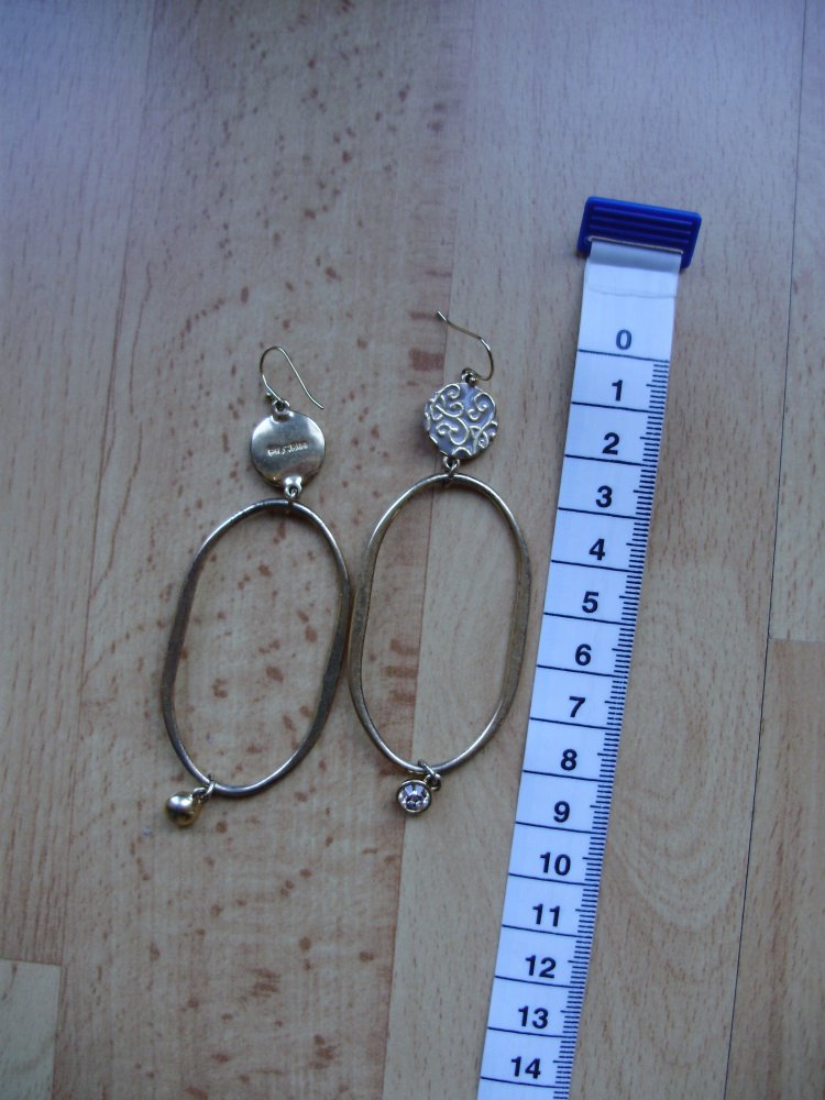 Pilgrim Ohrringe golden große Ringe ausgefallen Glitzerstein