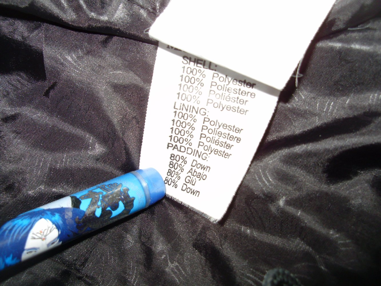 Winterjacke Daunen schwarz Kapuze M