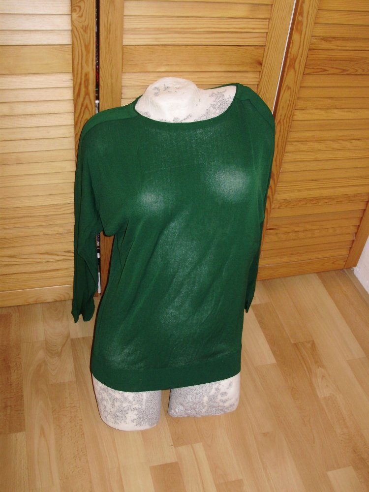 YAYA Pullover Feinstrick grün ausgefallen Gr L