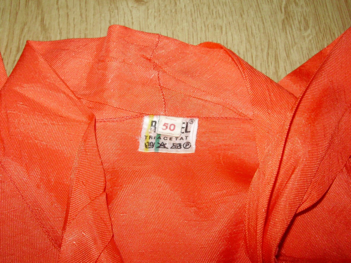 Schluppen Bluse rot leicht locker 50 = L