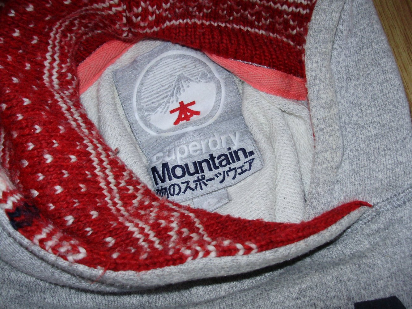 Superdry Sweat Hoodie Wolle Norwegermuster L