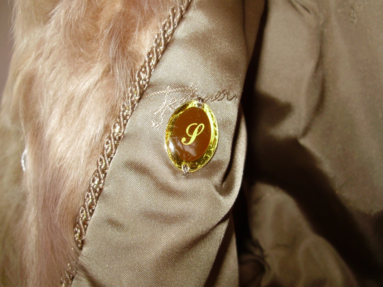 Fechner Mantel Nerz braun Gr S/ M passend