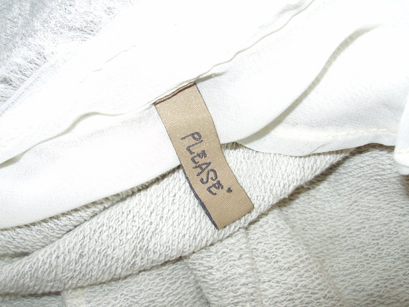 Please Blazer Jacke ausgefallen hellgrau M