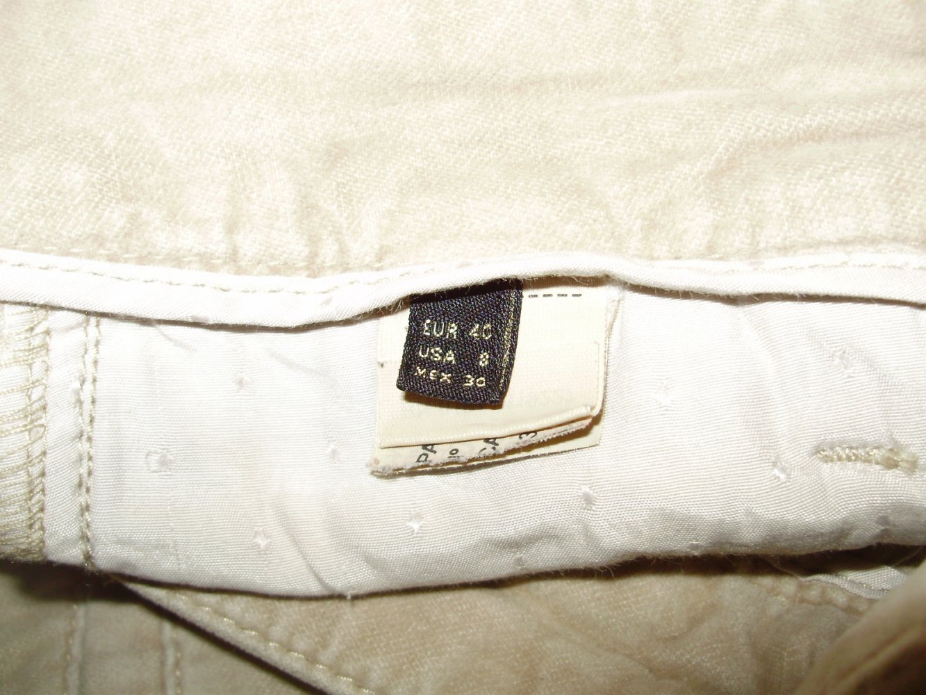 Massimo Dutti Samt Hose beige braun Gr 40